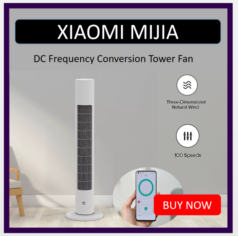 Original Xiaomi Mijia DC Frequency Conversion Tower Fan Summer Cooling Bladeless Air Conditioner Cooler for Smart MI Home Office Singapore