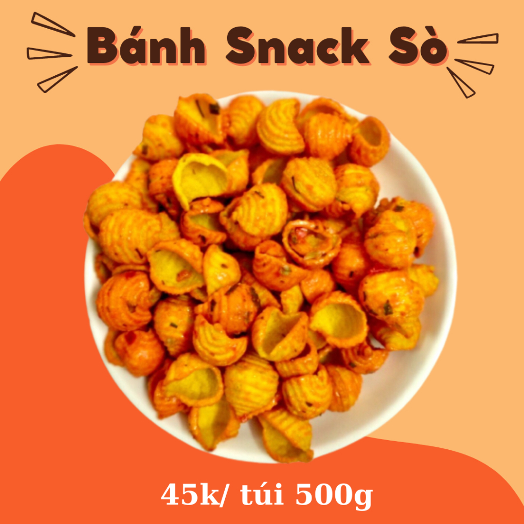 TÚI 500g Bánh snack sò hành ĐẶC BIỆT thơm ngon