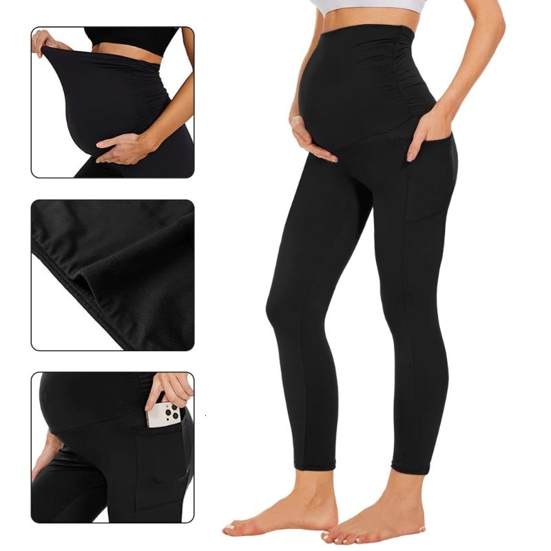 Bà bầu thoải mái Quần legging thể thao Yoga liền mạch quần cho mang thai tập thể dục và mặc hàng ngày