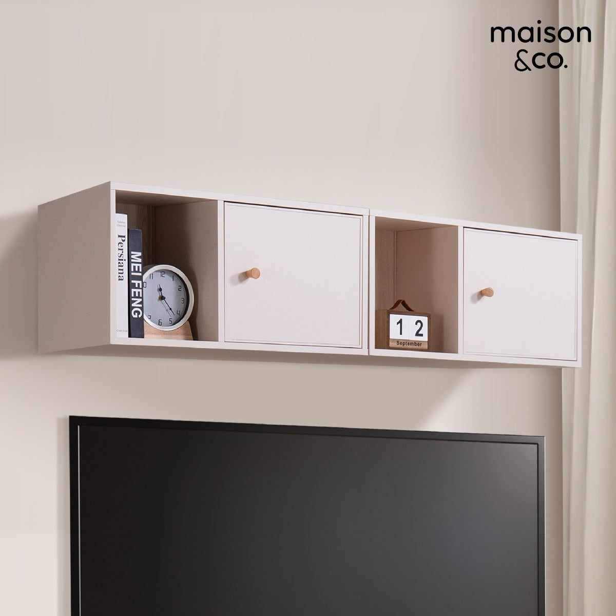 SB Design Square MAISON CO. ตู้แขวน ขนาด 70 ซม. รุ่น Lacuna สีครีม (70x30x35 ซม) ราคา 990 บาท*ส่งฟรี