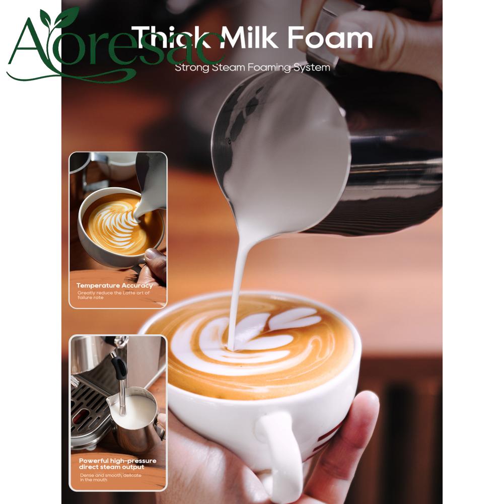 Aoresac เครื่องชงกาแฟ 1.3 ลิตร เครื่องชงกาแฟมืออาชีพ แรงดัน 20 บาร์ สแตนเลสกึ่งอัตโนมัติ พร้อมจอแสดงผลดิจิตอล ปรับอุณหภูมิได้สำหรับใช้ในบ้าน ราคา 18,548 บาท*ส่งฟรี