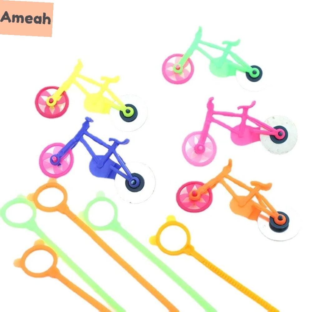 AMEAH 10pcs set Pull Line Toy Mini Pull Line Bicycles Bicycles Motorcycles