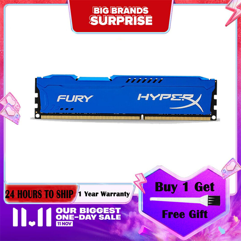 [Bảo hành 3 năm] Hàng có sẵn HyperX Fury RAM 4GB 8GB DDR3 1600MHz 1866MHz 2133MHz PC3-12800 nhớ máy 