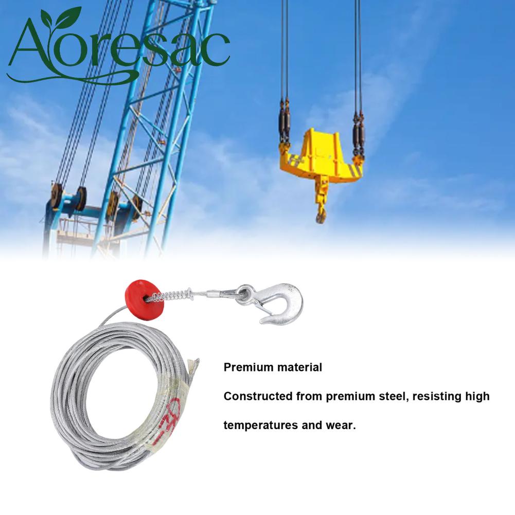Aoresac สายกว้าน 6 มม.30 M 17637lb โหลดแบริ่ง Anti Twist Universal Winch เชือกสำหรับเครนรถบรรทุกพ่วง ราคา 8,806 บาท*ส่งฟรี