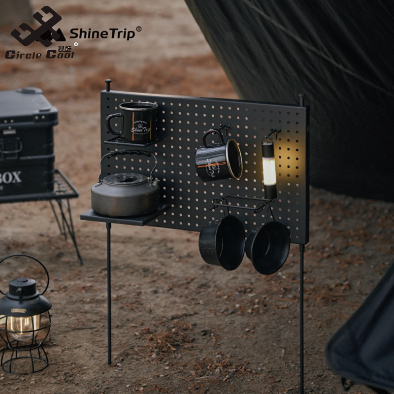 Circle Cool Outdoor Camping Pegboard Creative Diy Multi-functional Storage Hole Board Portable Standing Rack For Fishing Hiking ราคา 2,245 บาท*ส่งฟรี