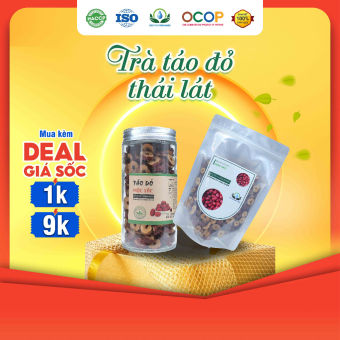 Trà Táo Đỏ Thái Lát Sấy Lạnh - Hỗ Trợ Lợi Khuẩn Đường Ruột, Giảm Nguy Cơ Tiểu Đường- Siêu Thị Thiên Nhiên