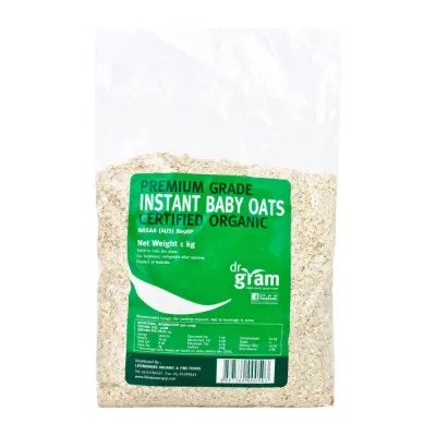 Dr Gram Organic Instant Baby Oat 1kg (2 Packets)