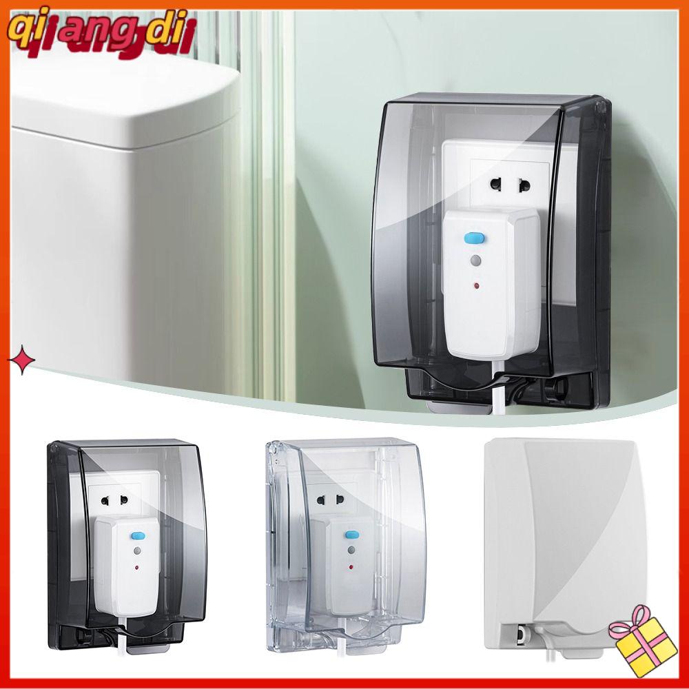 QIANGDI Loại 86 Vỏ bảo vệ công tắc Không thấm nước Trong suốt Hộp phích cắm Di động Tự dính Bảo vệ ổ cắm Dành cho gia đình