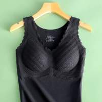SEA JJT Womens Thermal Seamless Bra-In Tank Top with Built-in Padded Bra