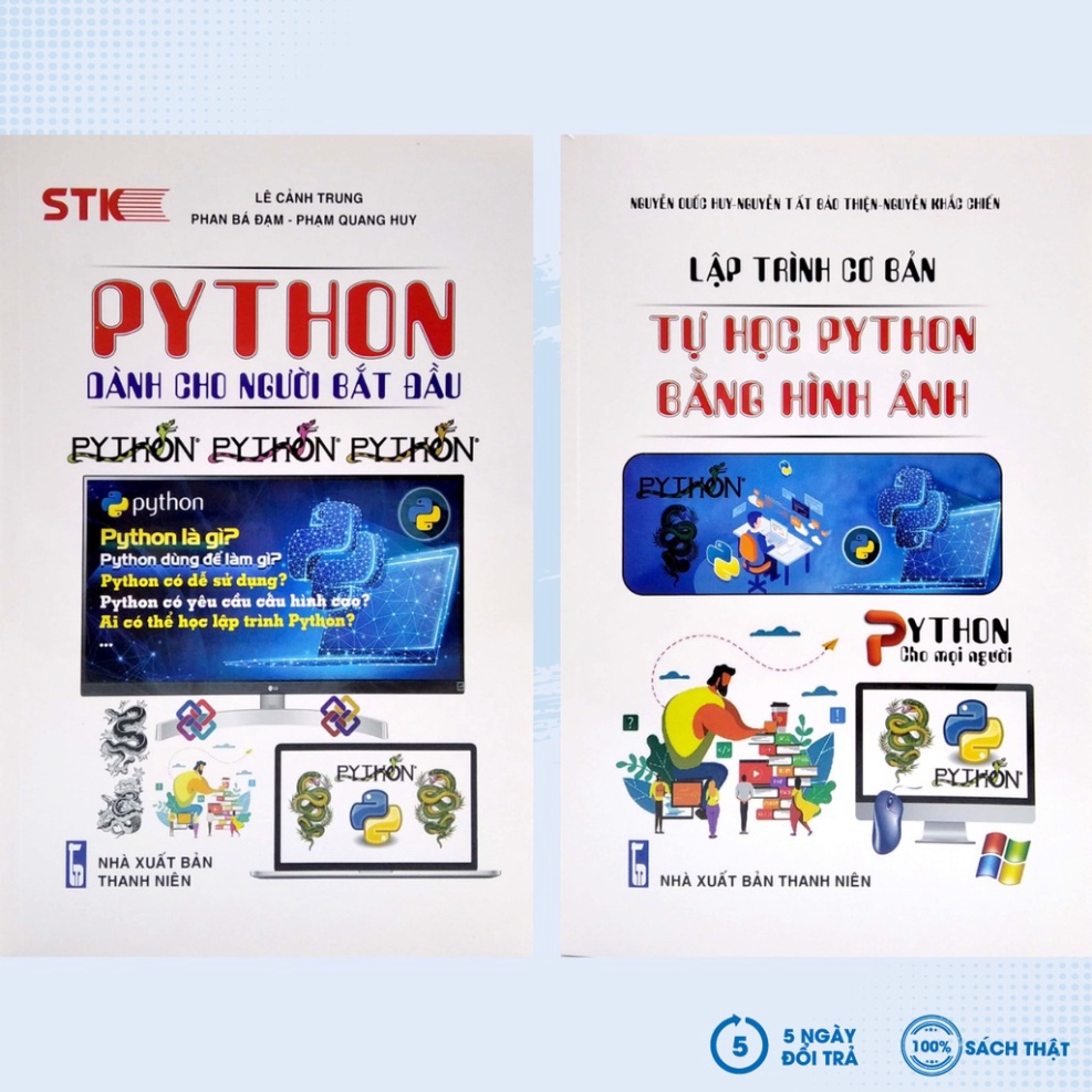 Combo 2 Cuốn: PYTHON Dành Cho Người Bắt Đầu + Lập Trình Cơ Bản - Tự Học PYTHON Bằng Hình Ảnh (STK)