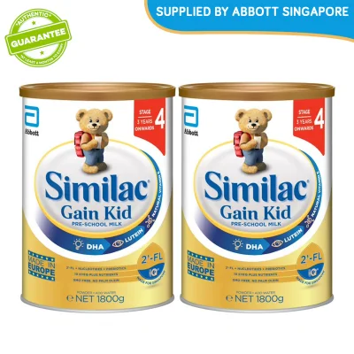 [Bundle of 2] Similac Gain Kid 2'-FL Pre-school Formula Stage 4 (1.8kg)