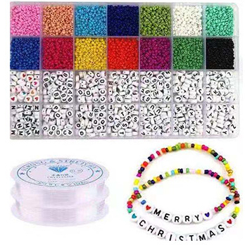 CUCUCON Children Creative Clay Beads Kit 4800pcs DIY Star Beads Jewelry Making Bracelets Accessories