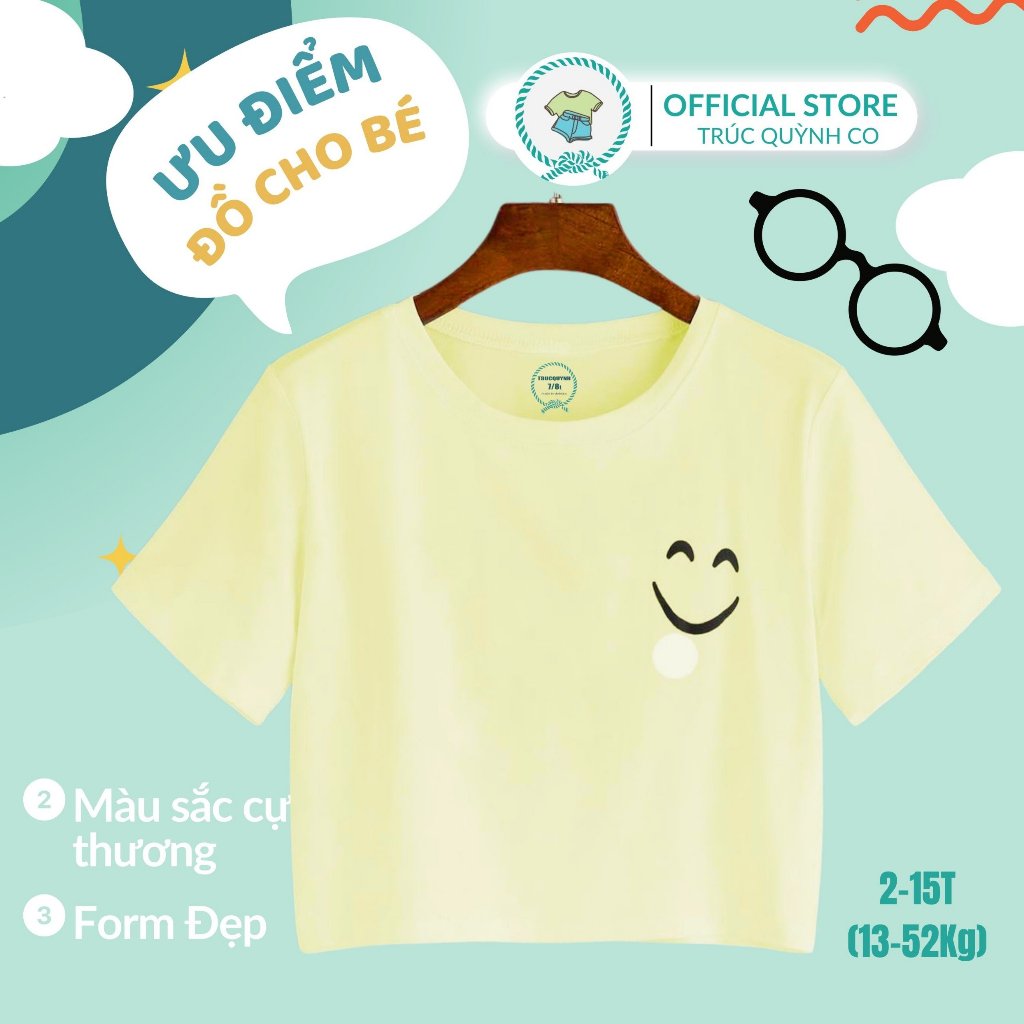Áo croptop Mặt cười rạng rỡ- Áo croptop giá rẻ, Thời trang nữ Năng động 12kg đến 52kg - 5