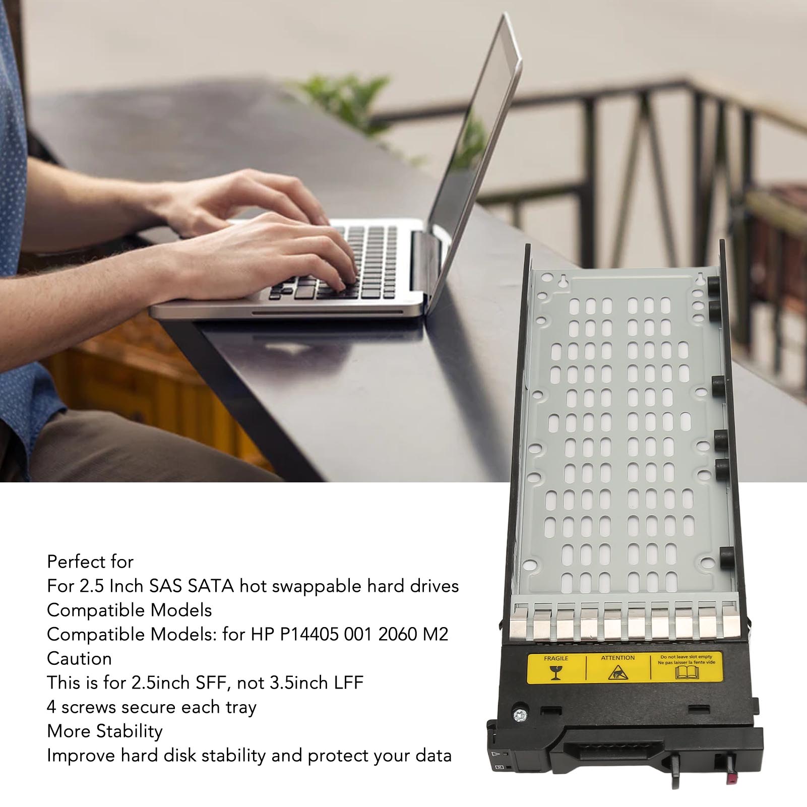 Sxhlseller 2.5 inch SAS S ATA Khay ổ cứng phổ SAS S ATA HDD Khay cho p14405 001 2060 M2 để cải thiện sự ổn định ổ đĩa cứng và bảo vệ dữ liệu