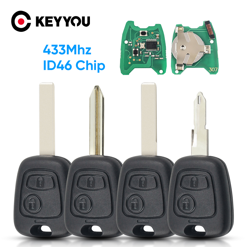 【Best value for money】 Keyyou Id46 Pcf7961 Remote Car Key For Citroen C1 C2 C3 C4 Saxo Picasso Xsara For Peugeot 106 206 306 307 107 207 407 Partner