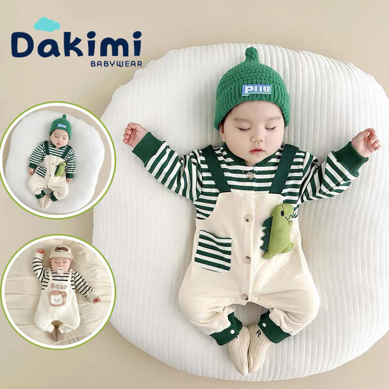 Body Yếm Lót Lông Ấm Áp Cho Bé, Bodysuit cho Bé Trai Bé Gái, Quần Áo Trẻ Em, Bộ Liền Thân Thu Đông từ 0-12M