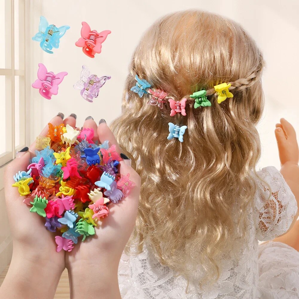 10 30Pcs New Colorful Butterfly Mini Hair Clip Claw Grip Barrettes Clamps