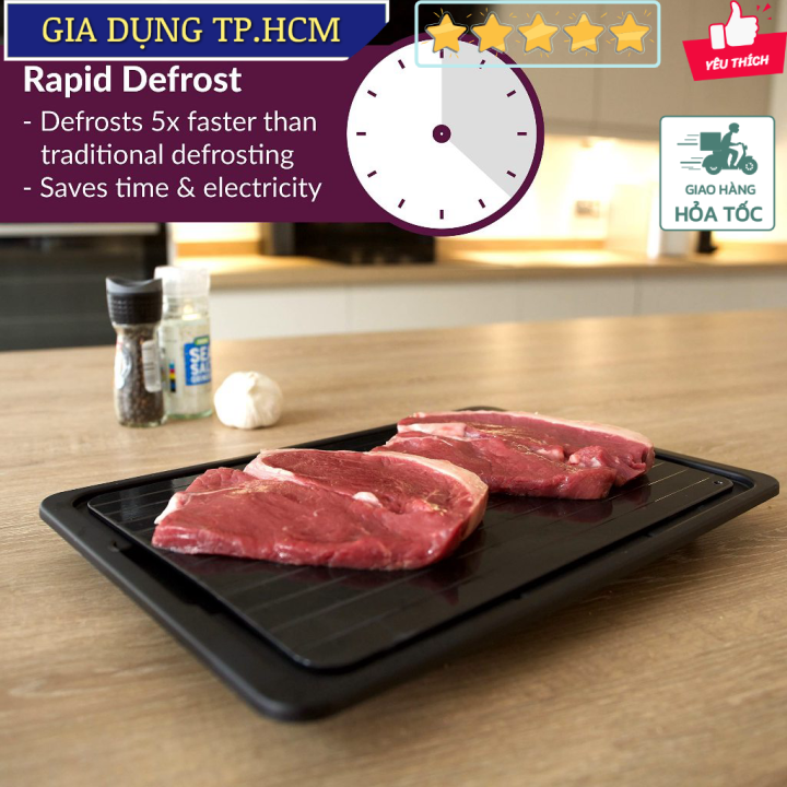 Tony Decor - Khay Rã Đông Thịt Tự Nhiên Không Hóa Chất Nhanh Chóng Kèm Hộp Nước