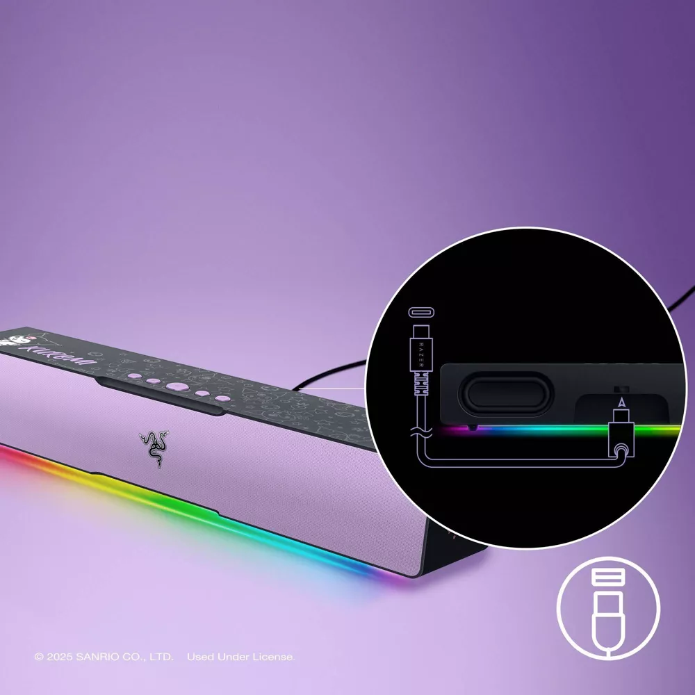 Razer Leviathan V2 X Kuromi Edition PC Gaming Soundbar Speaker