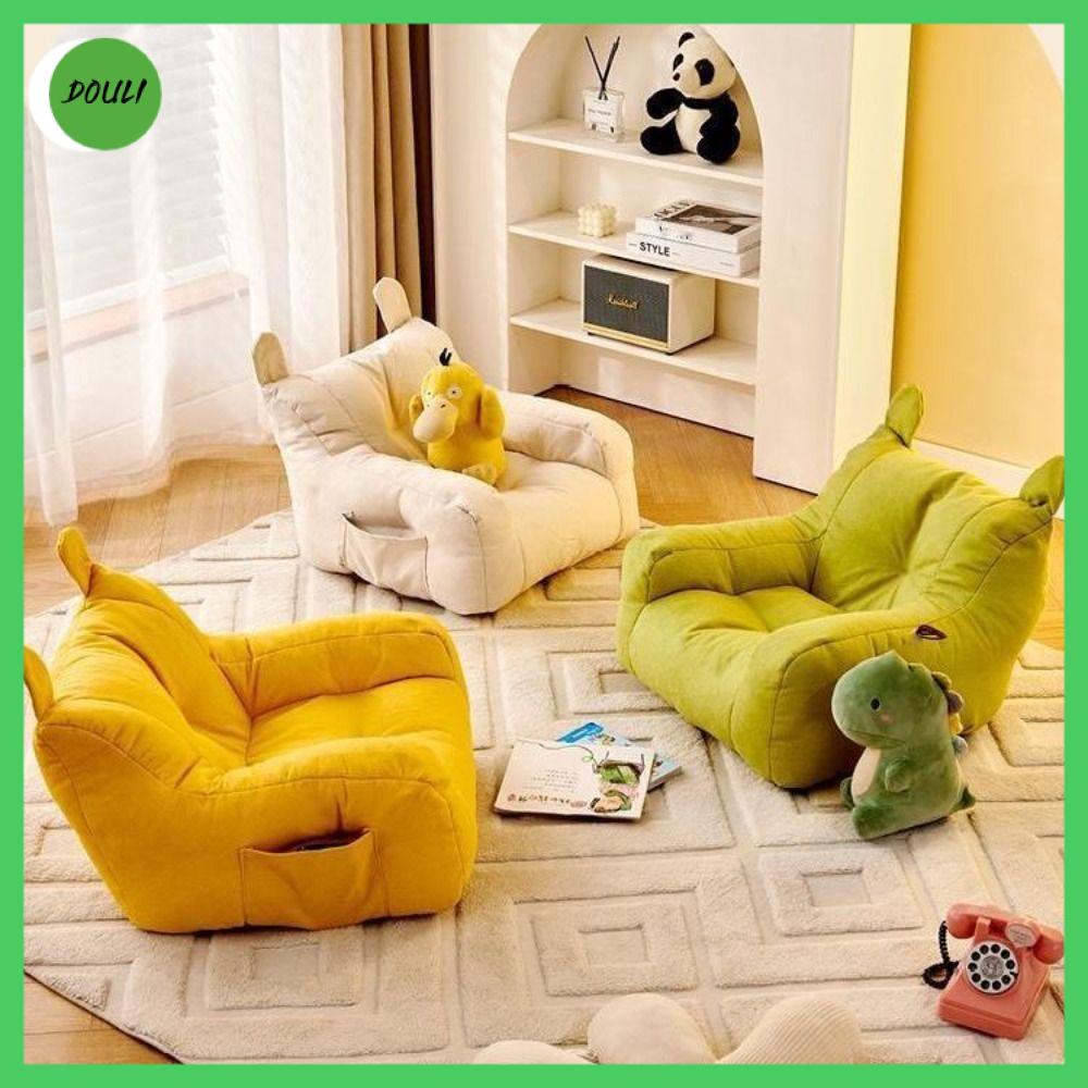 DOULI Mềm mại Ghế Sofa Nhỏ với túi lưu trữ Thoải mái Ghế sofa cotton có thể giặt được Dễ thương cho trẻ em Tiện dụng Ghế Sofa Lười Phòng Khách Dành cho bé trai và bé gái