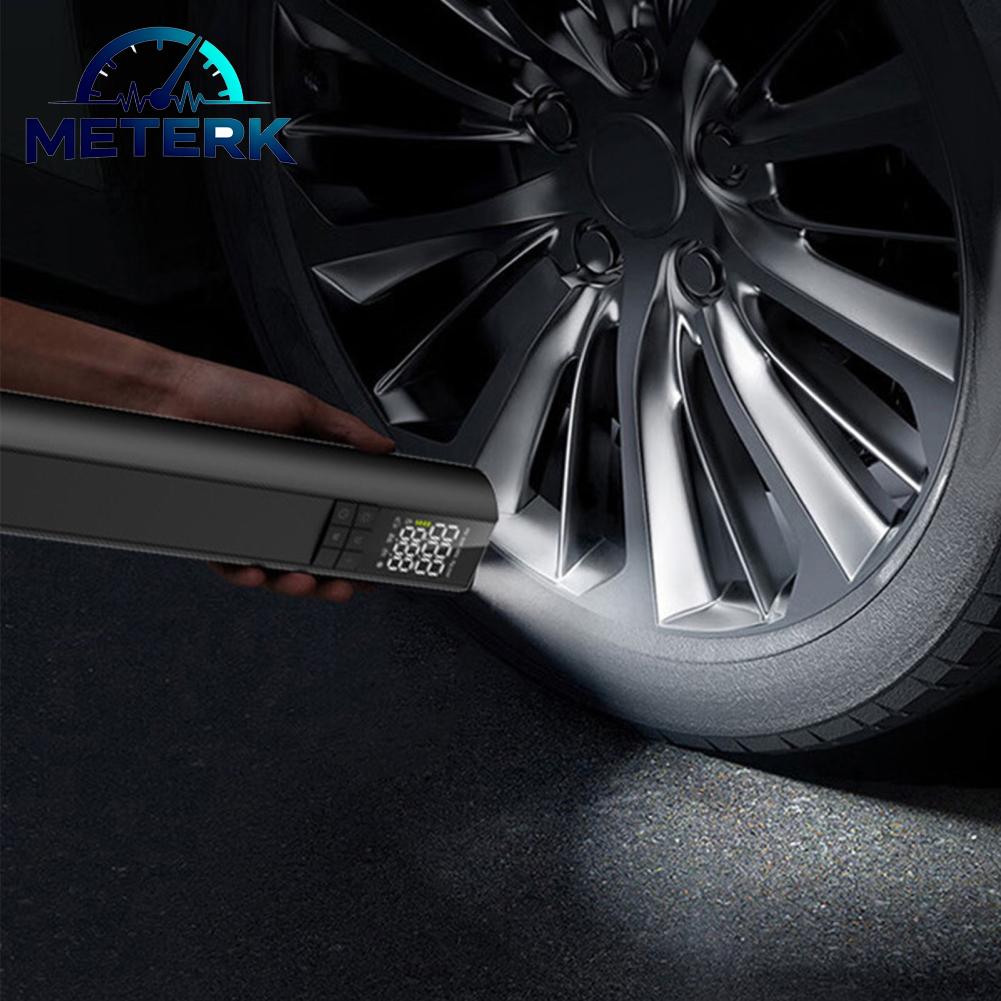 Meterk Car Tire Pump 5 Pre Set Modes Multifunctional Easy To Use 150PSI Tire Inflator DC 5V 2A for Motorcycle Ball Swim Ring Giá 659,000 Đồng*Miễn phí vận chuyển