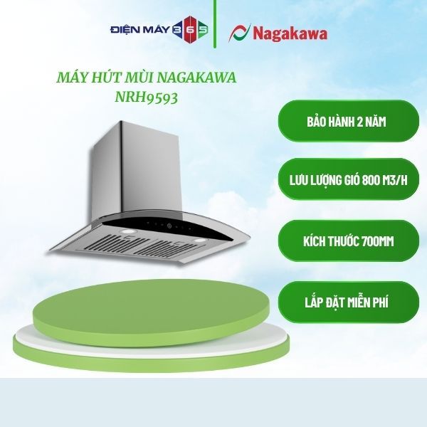 Máy hút mùi Nagakawa NRH9593 – Lưu lượng gió 800 m3/h - STM