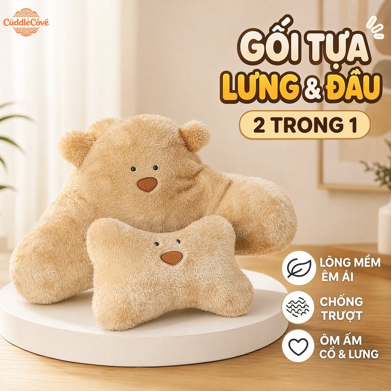 CuddleCove Car Headrest Car Neck Pillow Soft Short Plush Fabric Cute Personalized Neck Fatigue Relief Car Interior Decoration Giá 69,000 Đồng*Miễn phí vận chuyển