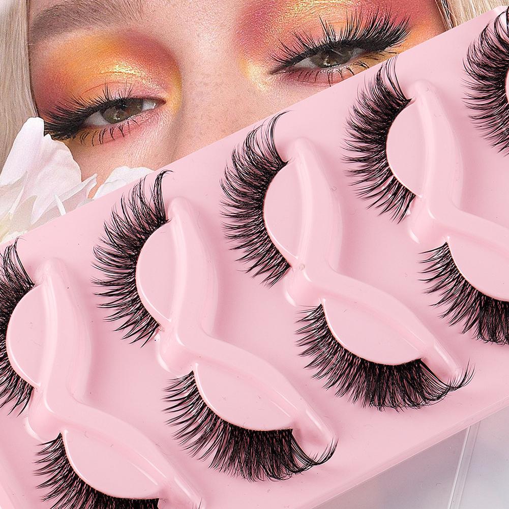 Cat Eye Lashes Faux Mink Eyelashes Clear Band Lashes Natural Y1l2