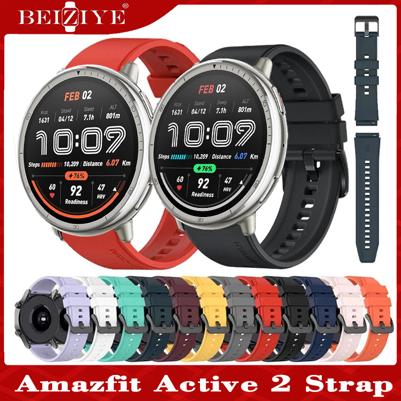 Strap Watch Band For Amazfit Active 2 Smart Watch 44mm สายนาฬิกา Replacement Strap Watch Band Bracelet amazfit active 2 สาย Sports Silicone Wristband Accessories ราคา 133 บาท*ส่งฟรี