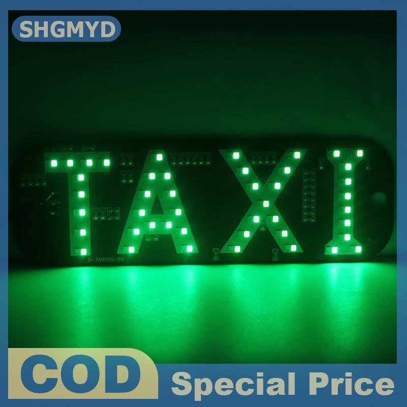 SHGMYD Taxi ánh sáng, màu sắc kép taxi dẫn đăng ký trang trí, 2 màu thay đổi taxi dẫn ánh sáng, móc trên cửa sổ xe với USB (màu đỏ và màu xanh lá cây, USB)
