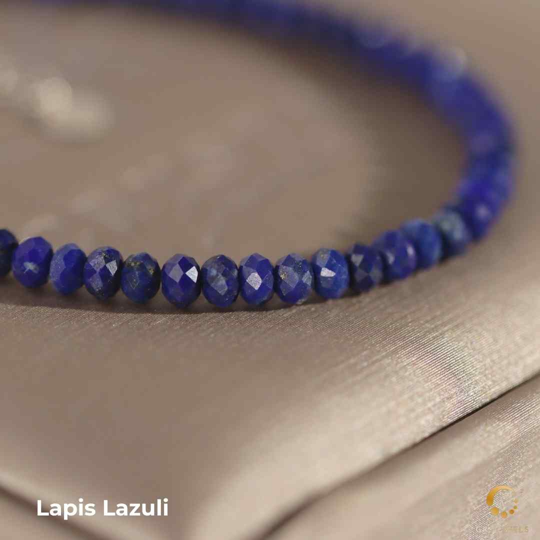 Lapis Lazuli Faceted Bracelet 4mm+-