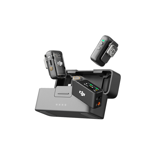 Micro thu âm DJI Mic 2 (2 TX + 1 RX + Charging Case) 1 mic + 1 thu + hộp sạc + phụ kiện