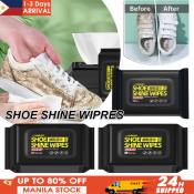 80pcs Disposable Sneaker Cleaner Wipes - Travel-Friendly Stain Remover