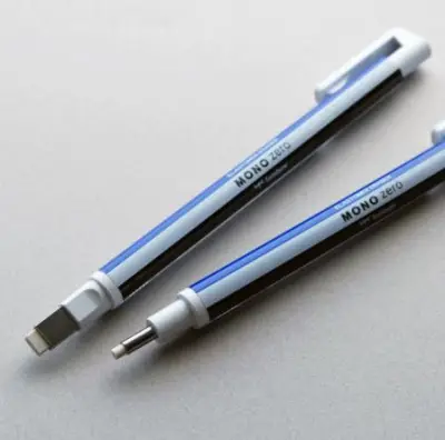 Tombow MONO Zero Eraser (Round/ Rectangle)/Round Tip Eraser/Mechanical Eraser/Ultrafine Pencil Rubber