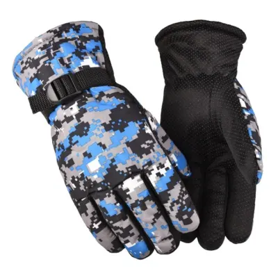 Windproof Warm Gloves For Winter Anti Slip Fleece Touch Screen Full Finger Cold-proof Bicycle Cycling Touchscreen Sport Gloves