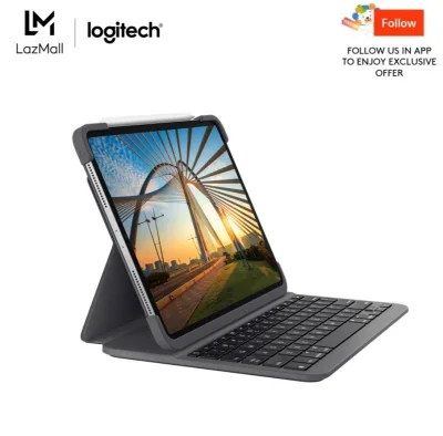 Logitech SLIM FOLIO PRO iPad Pro 11-inch keyboard case with integrated backlit Bluetooth keyboard (for iPad Pro 11-inch 1st / 2nd / 3rd Gen)
