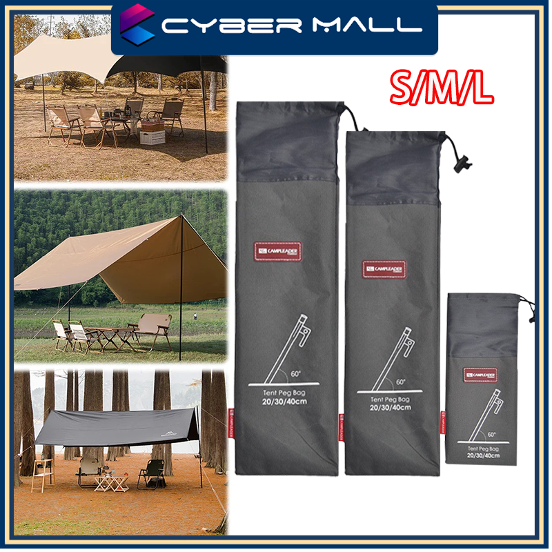 GIONAR Tentstangtas, waterafstotend, draagbare tentstokkentas, 600D Oxford- doek, op maat gemaakt voor tentstokken, grote opbergtas voor tent, multifunctioneel, zwart, 210x30x20cm