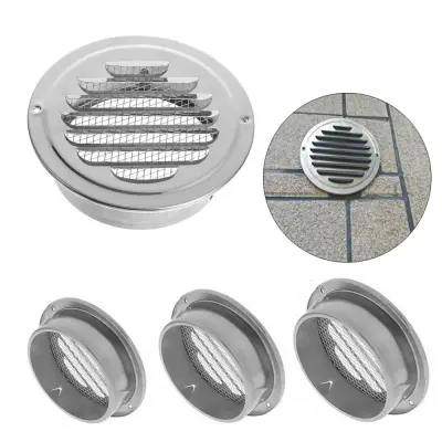 SIKONG Durable Stainless Steel Prevent Pest Round Air Circulation Exterior Wall Air Vent Vents Cover Ducting Ventilation Grilles