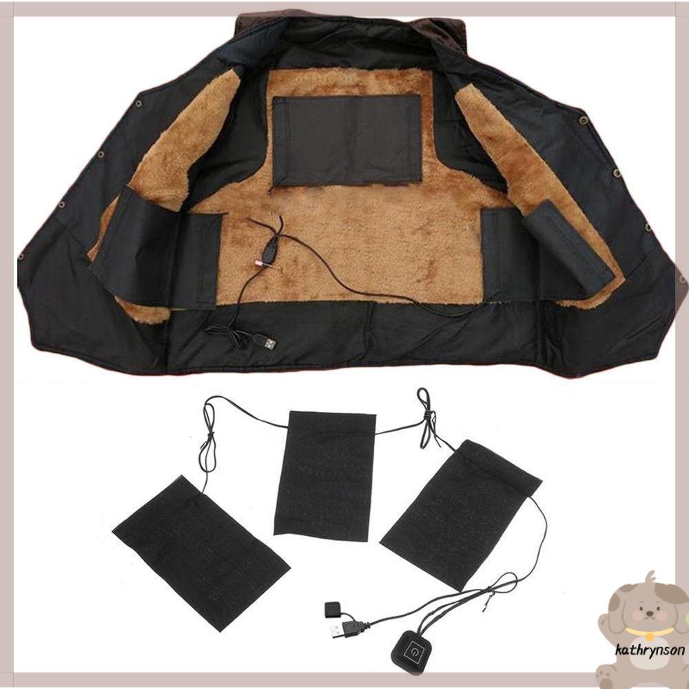 KATHRYNSON Sợi carbon USB Áo khoác vest Quần áo giữ nhiệt Miếng đệm sưởi ấm Công cụ làm ấm mùa đông Ấm hơn