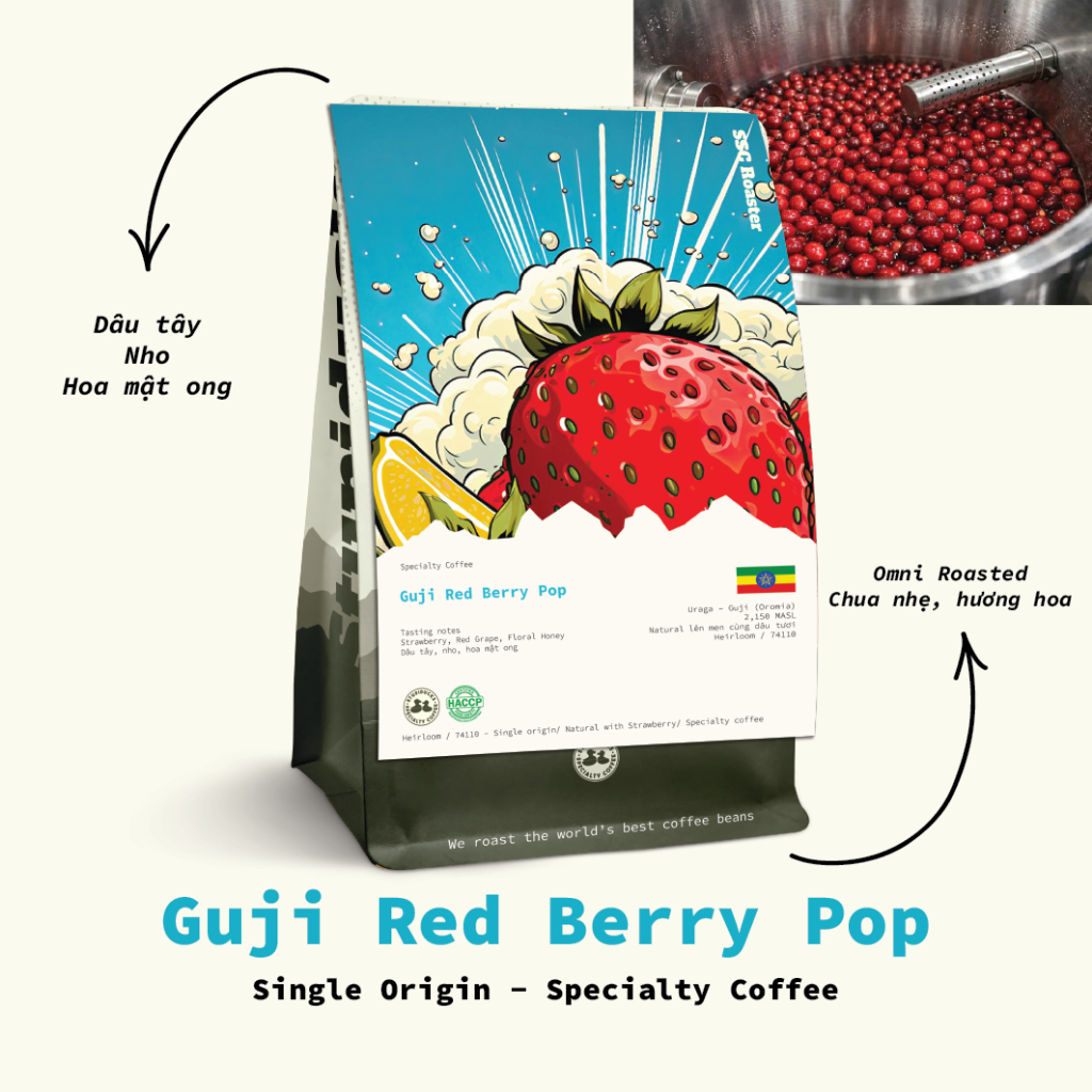 Cà Phê Đặc Sản Guji Red Berry Pop - Stupiducks Specialty Coffee ( SSC Roaster)
