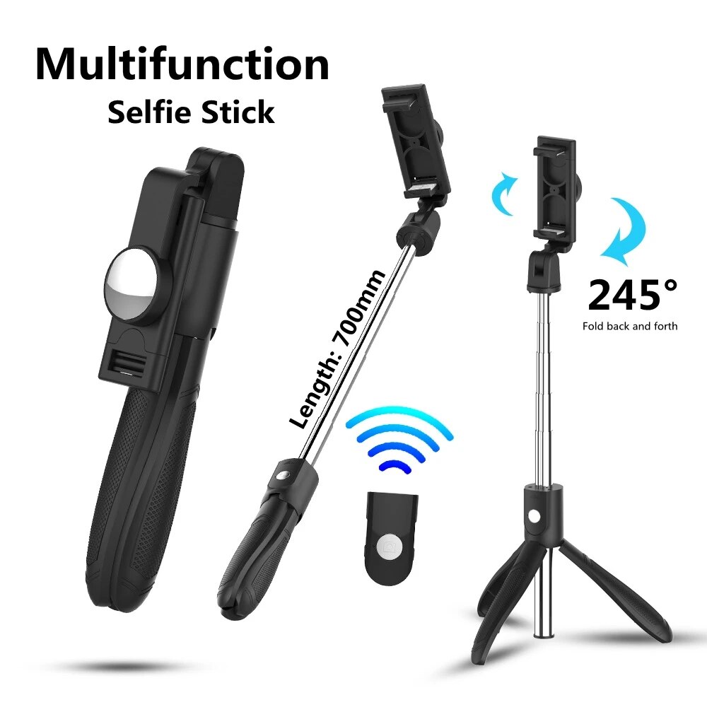 Miễn phí vận chuyển rofeta 2021 Chân máy ảnh có thể gập lại Monopod Chân máy ảnh tự sướng bluetooth không dây với Gương điều khiển từ xa cho điện thoại thông minh