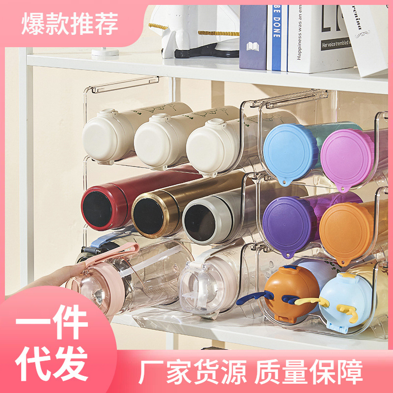 Chuangzaishengziyuanhui cốc và giá đựng nước, trong suốt nhiều lớp, mặt bàn có thể xếp chồng lên nhau, chống bụi, kệ rượu đựng cốc cách nhiệt