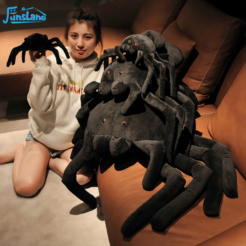 FunsLane Spider Plush Doll Realistic Cartoon Animal Soft Stuffed Plush Toys Halloween Funny Prank Toys For Boys Gifts ราคา 99 บาท*ส่งฟรี