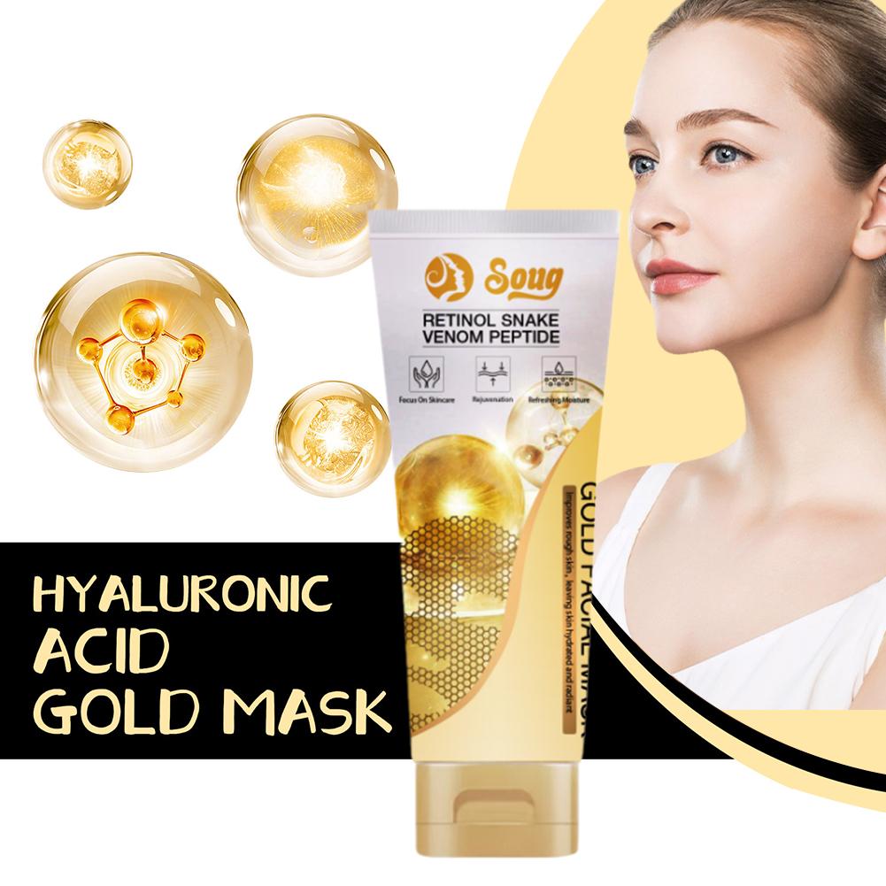 SOUG Retinol Snake Venom Gold Mask Moisturizing Rejuvenating Care Firming Anti-Wrinkle Peel Masque Skin Products Off C9H1