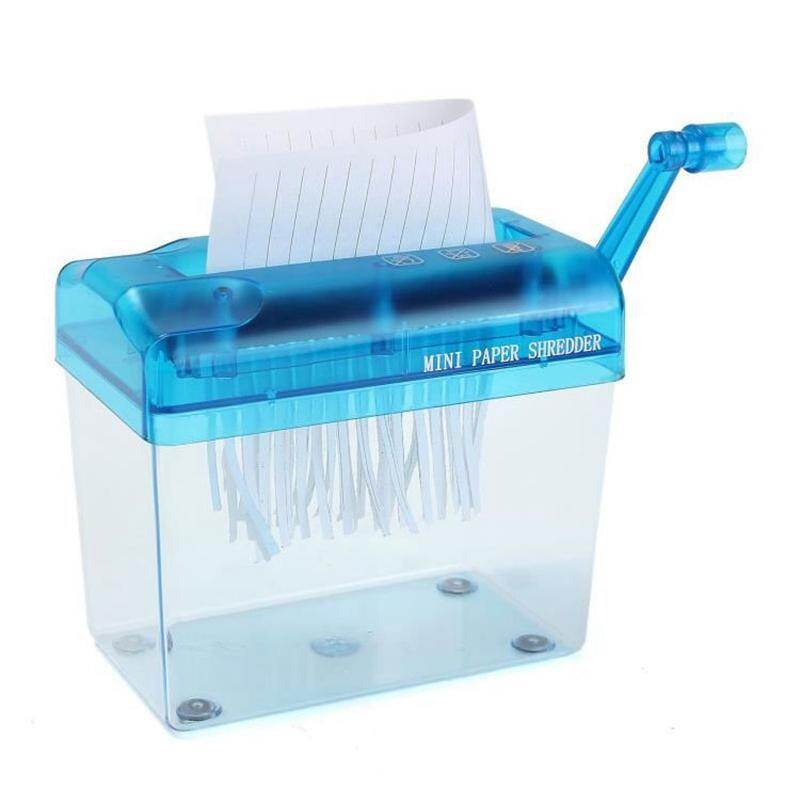 DUKEEN Mini A6 Paper Blue Shredder Crusher Destroyer Paper Documents Cutting Machine