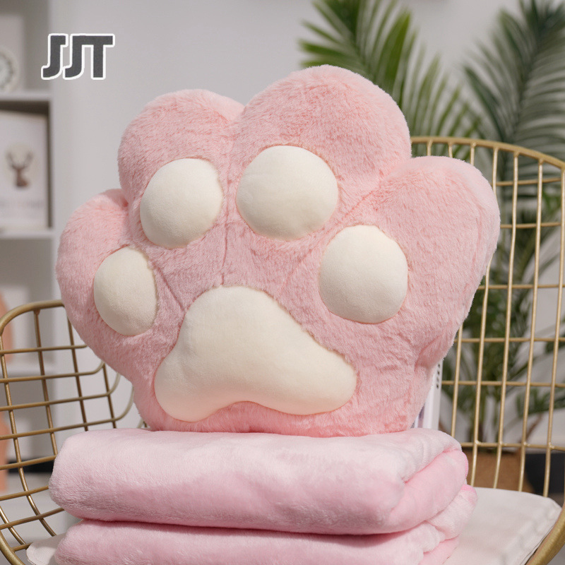JJT Gối chân mèo, hai mục đích hai trong một, máy điều hòa, chăn, gối dùng trong văn phòng, gối nghỉ trưa, gối, lưng tựa lưng ô tô