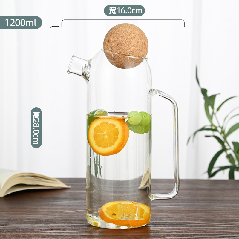 Catarinayi dung tích lớn Borosilicate cao thủy tinh Bếp điện gốm trà ướp hoa gia đình nước trái cây 