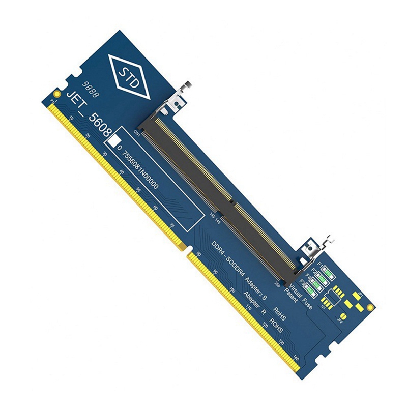 【Latest model】DDR4 Adapter Card Memory Tester SO DIMM 4 to DDR4 Converter Laptop SO DDR4 RAM to Desktop DDR4 Adapter Card