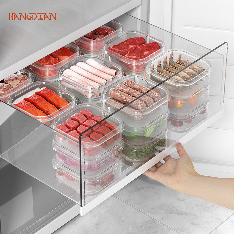 Refrigerator frozen meat compartment box, frozen storage box, special preservation box for frozen meat, kitchen food storage and packaging box ราคา 16 บาท*ส่งฟรี