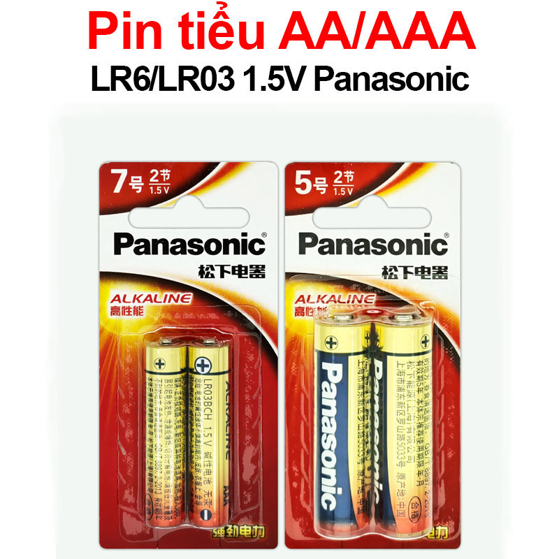 Pin tiểu aa/lr6 1.5v, aaa/lr03 1.5v panasonic chính hãng